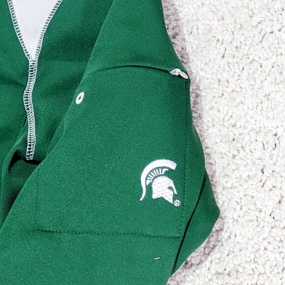 Nike Therma Fit Michigan State Spartans Hoodie Men L Green NCAA Pullover VTG - Picture 5 of 9